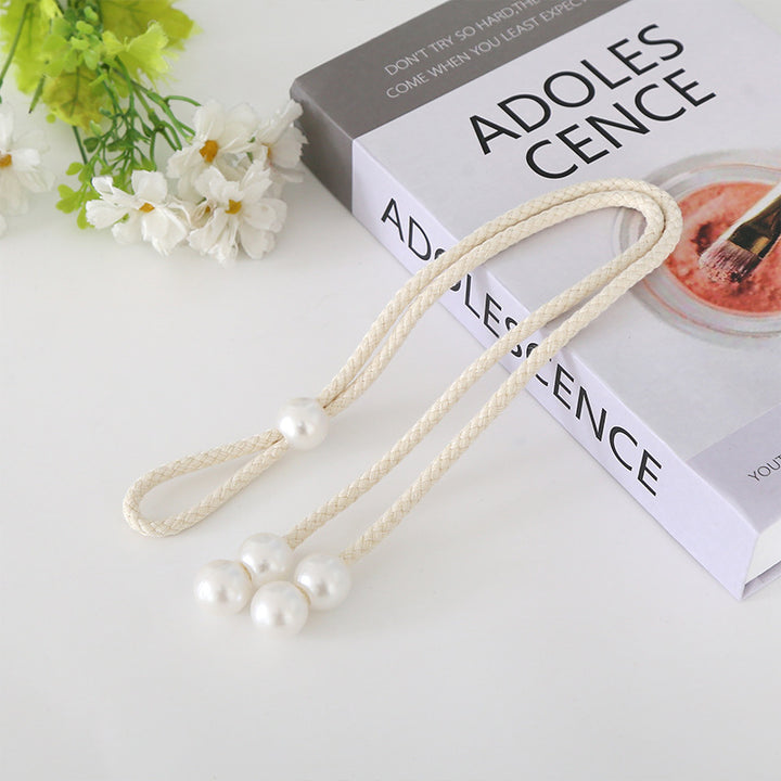 Elegant curtain tieback with pearl trim Kalsten