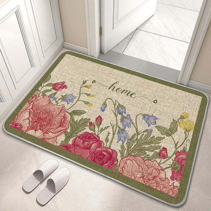 Decorative Floral Welcome Mat Kalsten