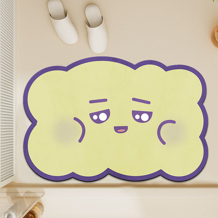 Playful Cloud-Shaped Bath Mat