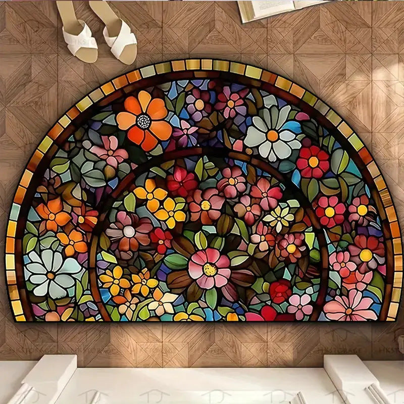 Floral Mosaic Decorative Mat