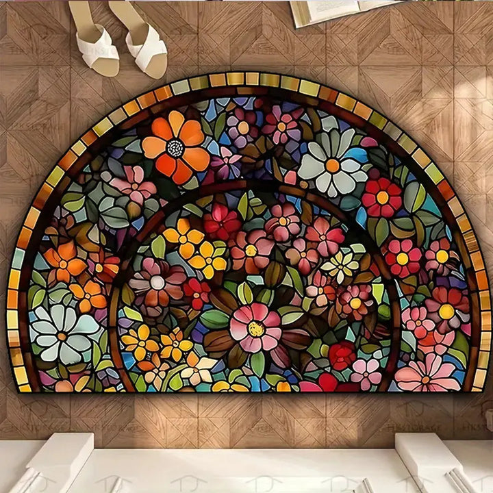 Floral Mosaic Decorative Mat