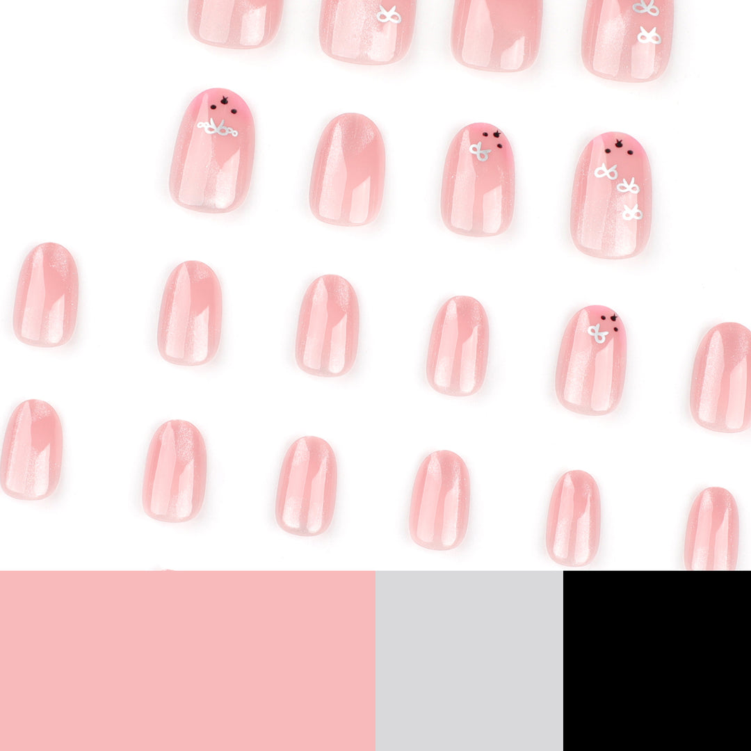 Artificial nail art with playful bunny design Kalsten