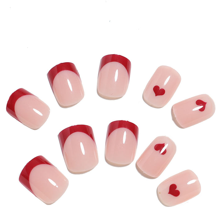Artistic Heart-Design Press-On Nail Set Kalsten