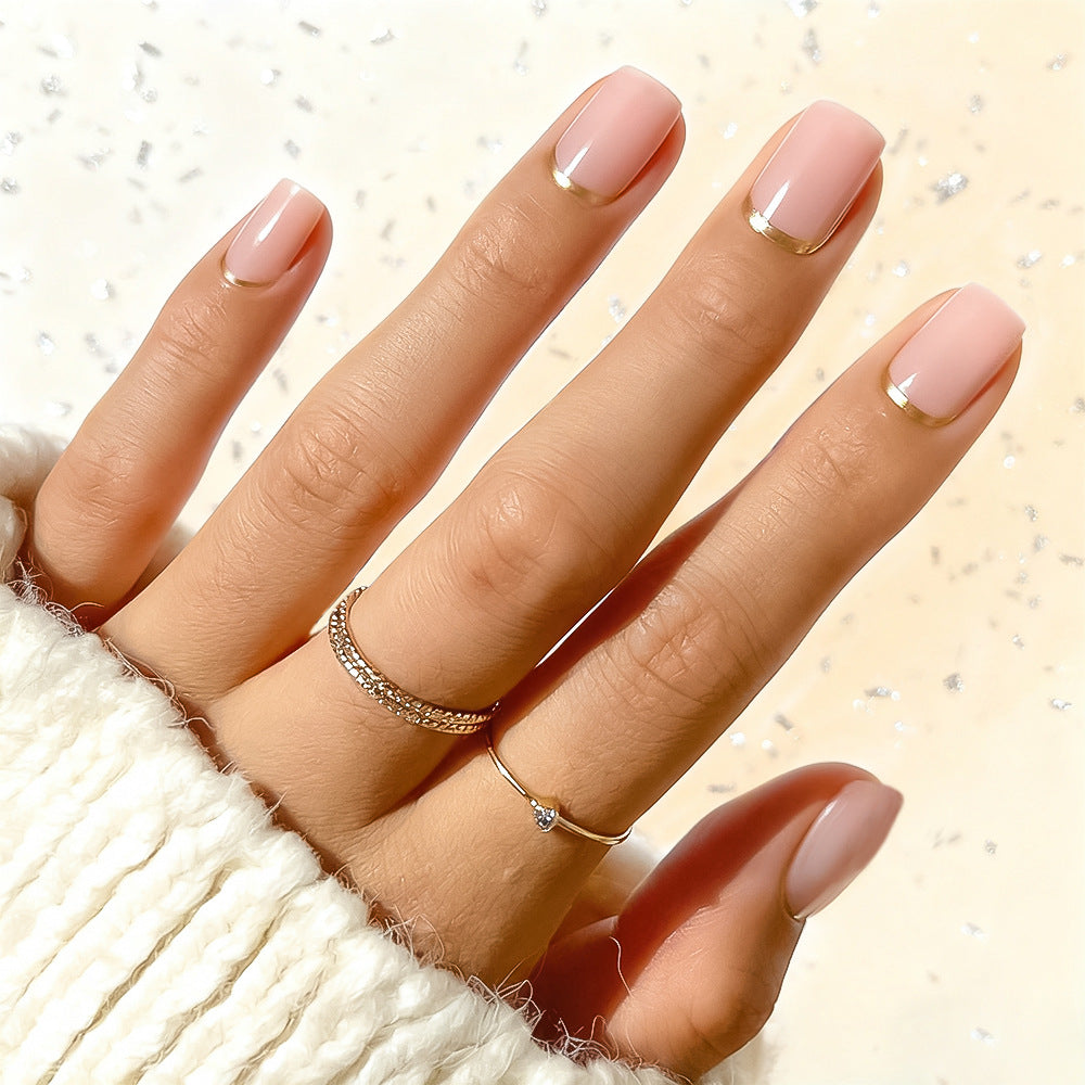Decorative French Tip Press-On Nails Kalsten