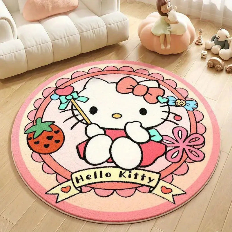 Cartoon-Themed Plush Area Rug for Indoor Display