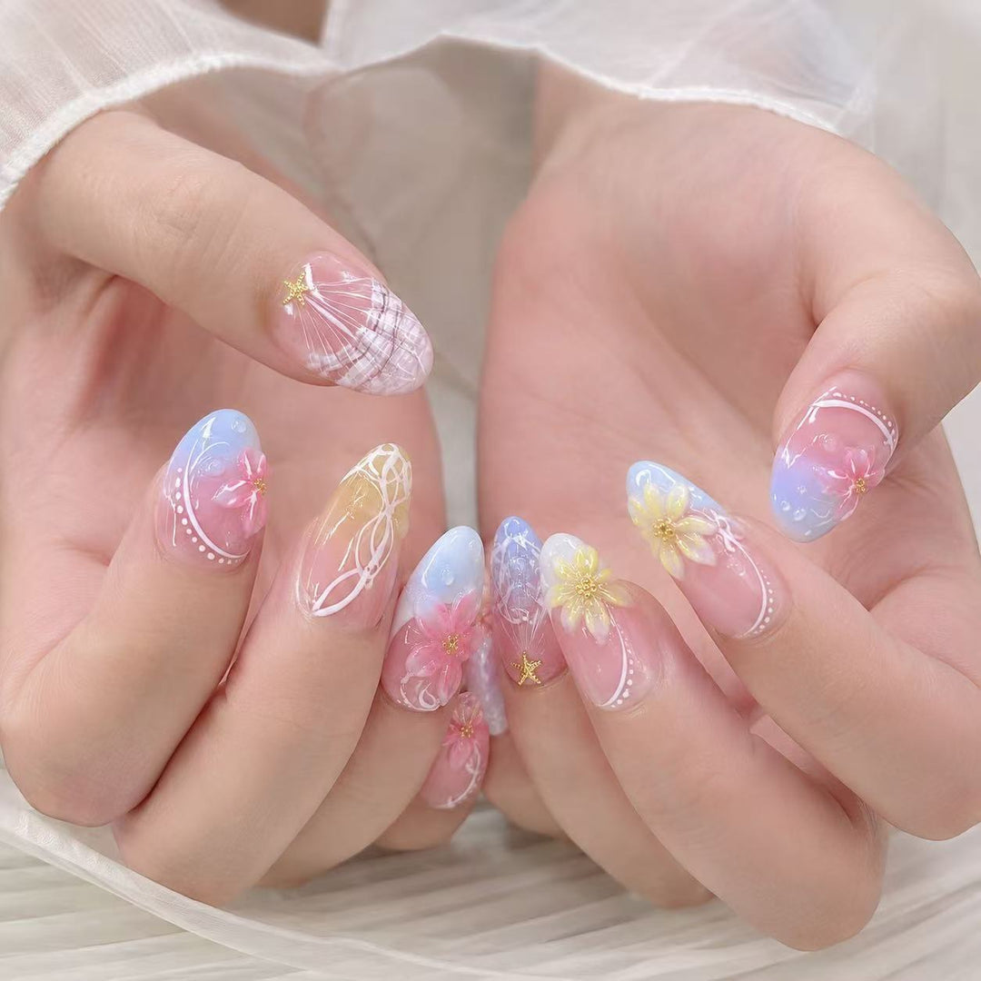 Artistic Floral Nail Art Tips Kalsten