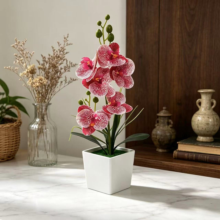 Elegant Artificial Orchid Plant for Tabletop Home Decor