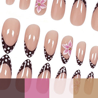 Floral Accented Stiletto Nail Art Kalsten