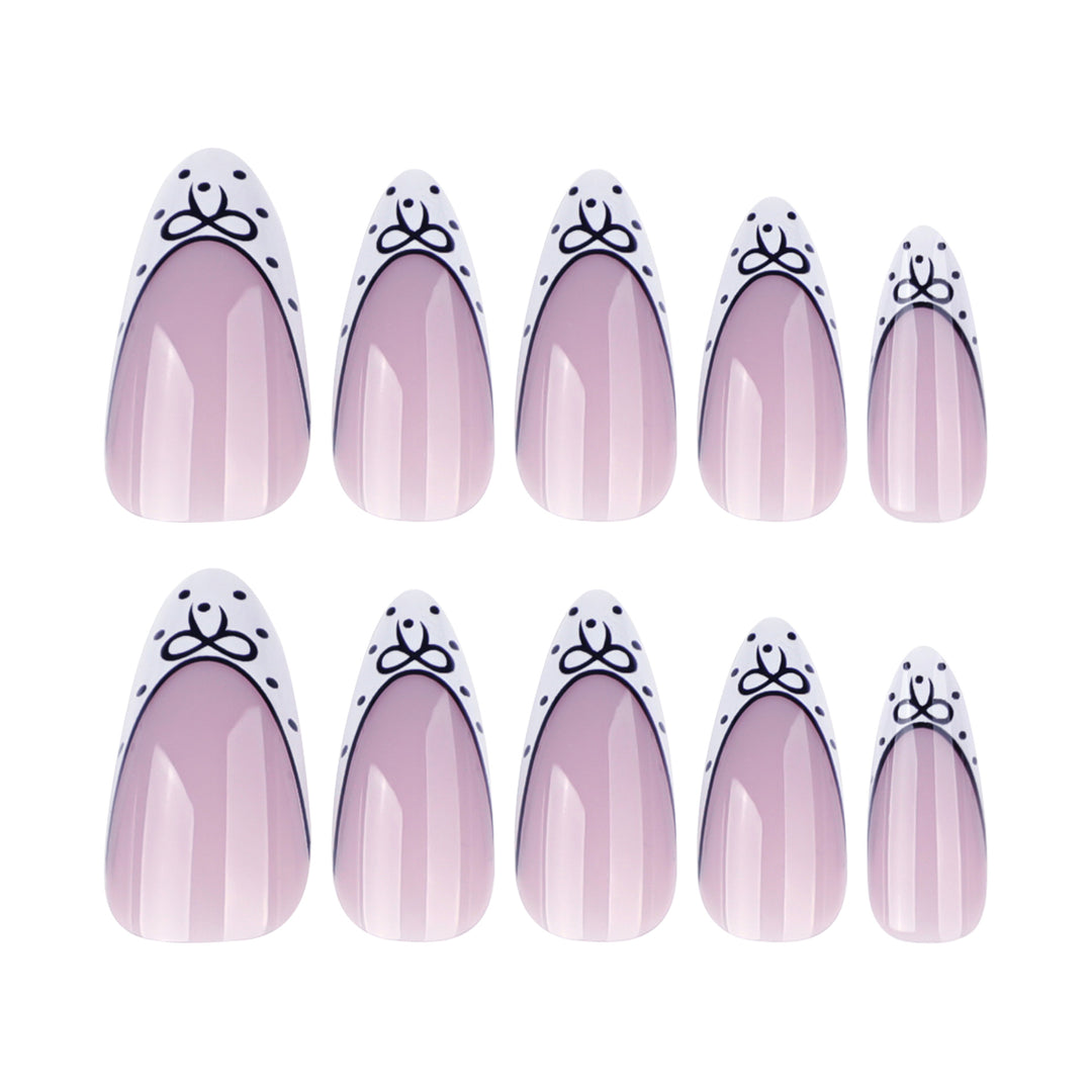 Artistic Stiletto Nails with Elegant Floral Design Kalsten