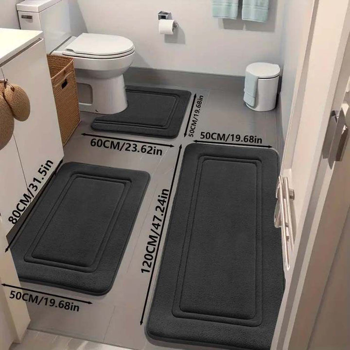 Luxurious Non-Slip Bathroom Rug Set