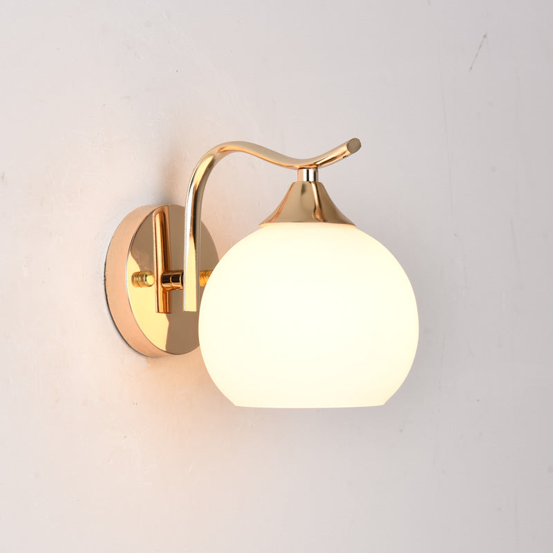 Elegant Globe Wall Sconce with Gold Finish