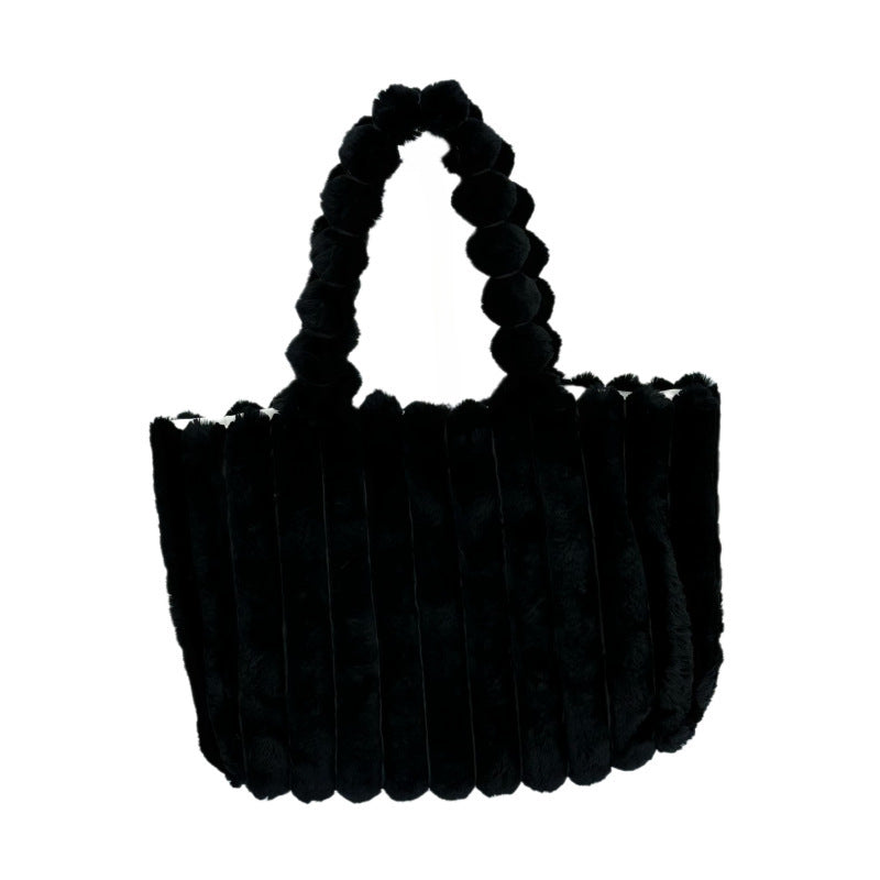Plush Faux Fur Tote Bag