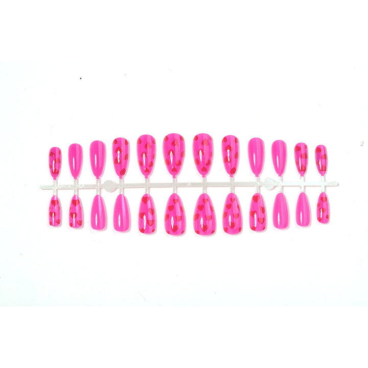 Decorative Press-On Nail Art Set with Heart Patterns kalsten
