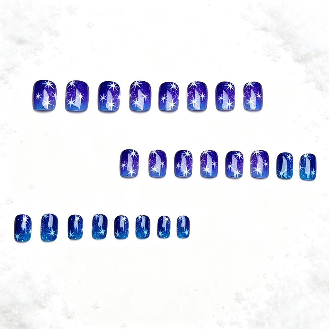 Artificial nails with sparkling star pattern Kalsten