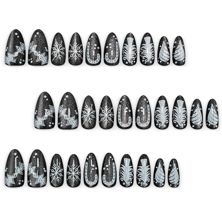 Artificial nails with festive winter design Kalsten
