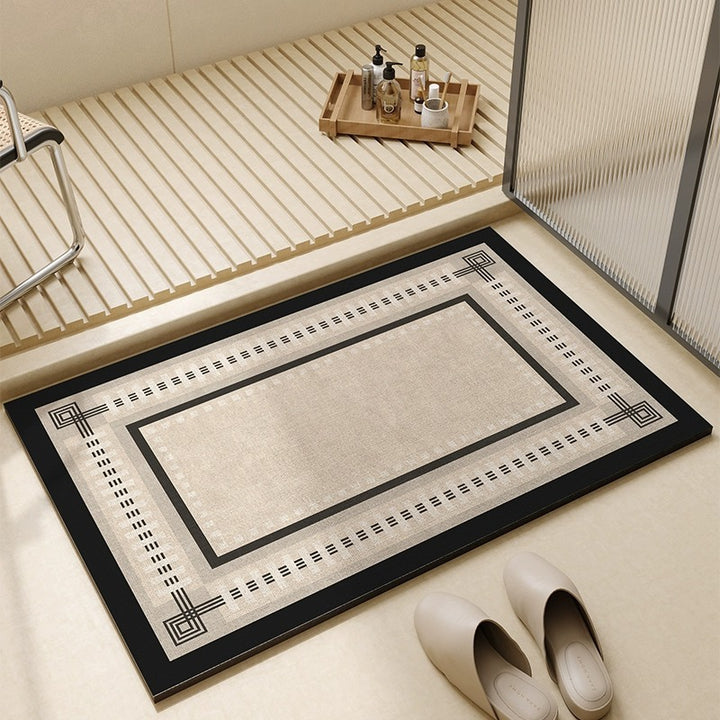 Vintage-Inspired Floral Printed Bath Mat