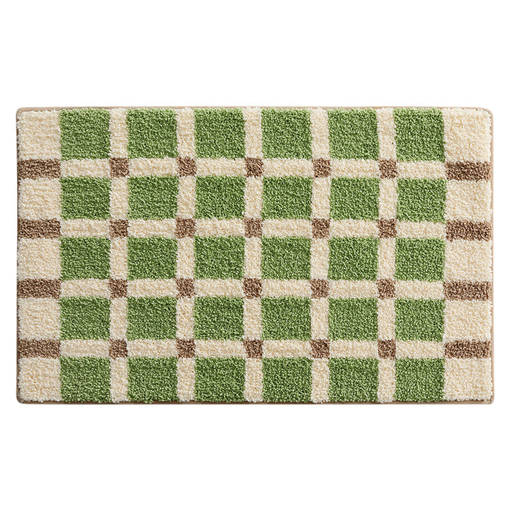 Soft Plush Checkered Bath Mat Kalsten