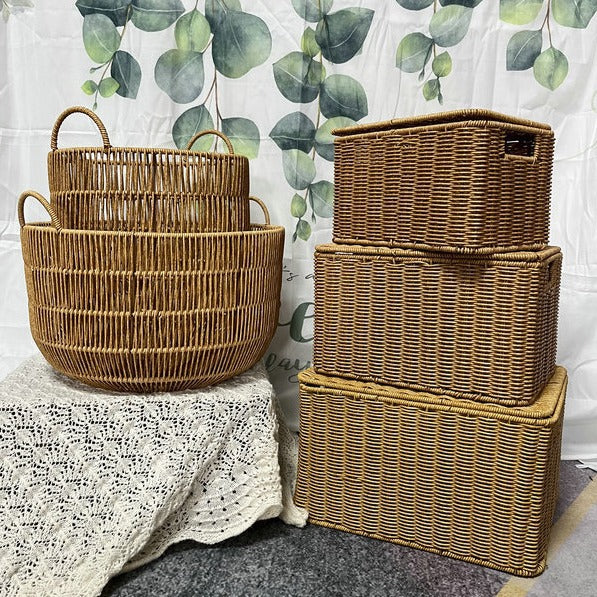 Contemporary Rectangular Woven Storage Bin Kalsten