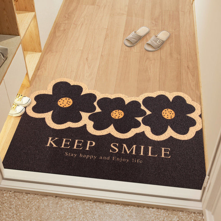 Floral-Themed Welcome Mat