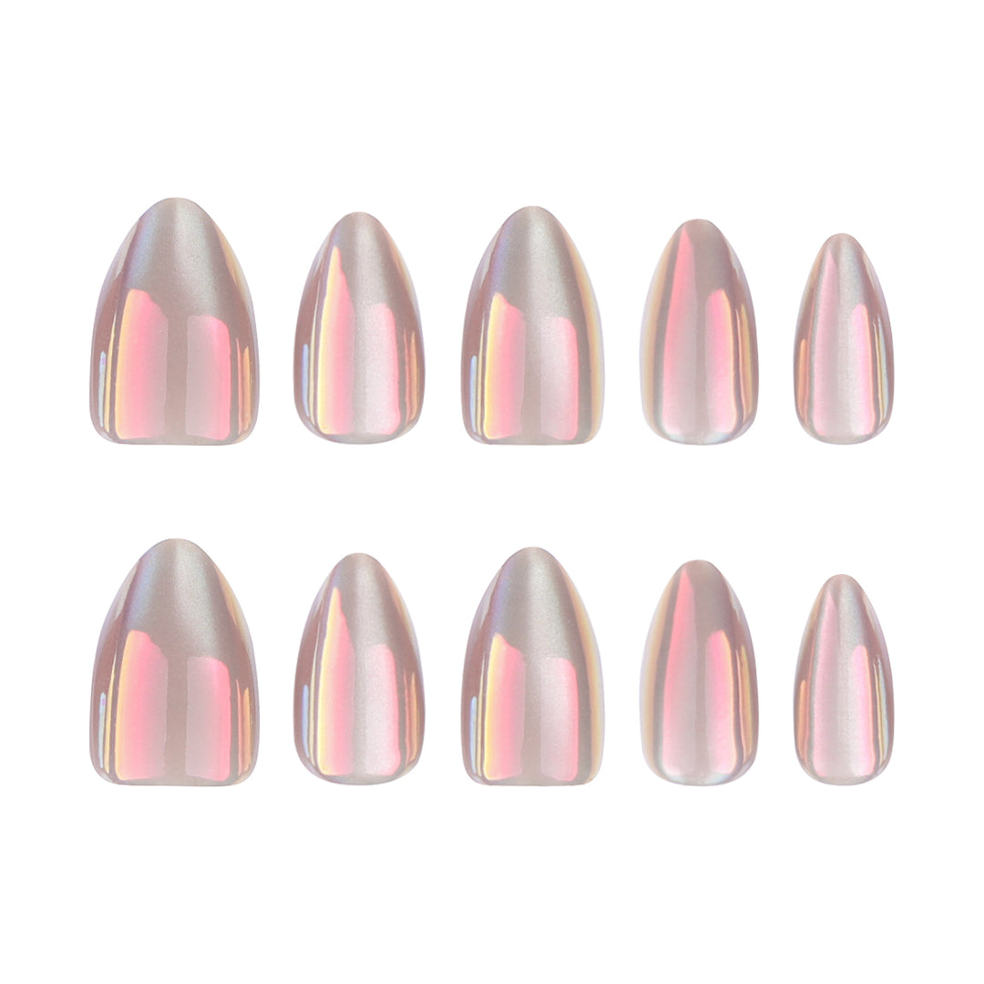 Elegant Artistic Stiletto Nails with Shimmering Gradient Kalsten