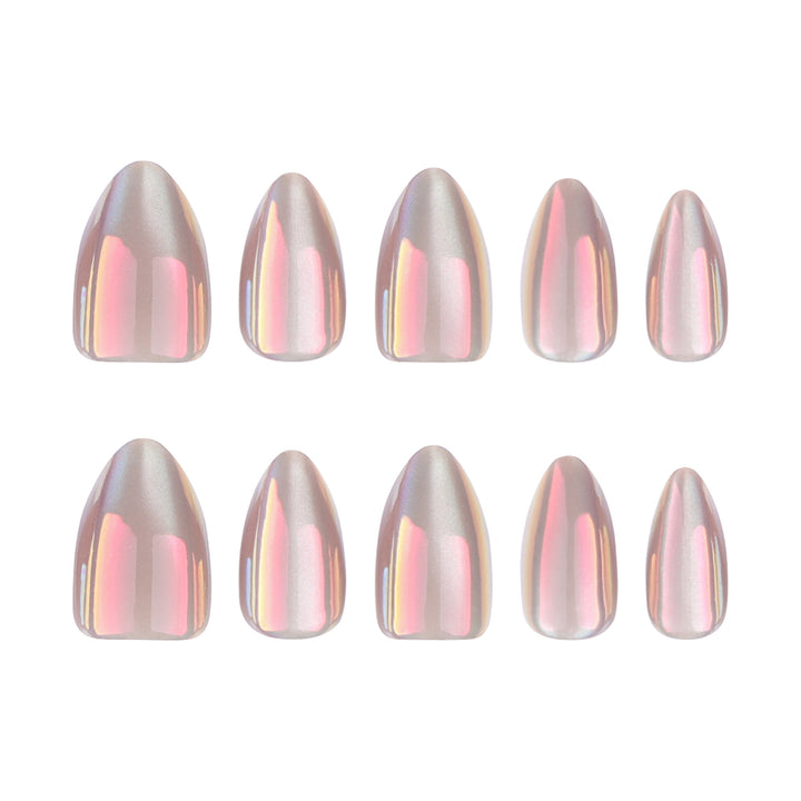 Elegant Artistic Stiletto Nails with Shimmering Gradient Kalsten
