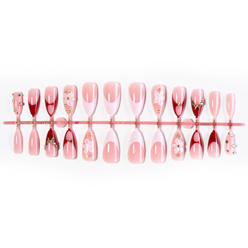 Artificial nail set with floral and glamorous accents Kalsten 1789119024