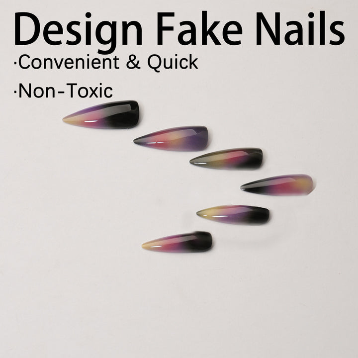 Acrylic Nail Set with Modern Ombre Effect Kalsten
