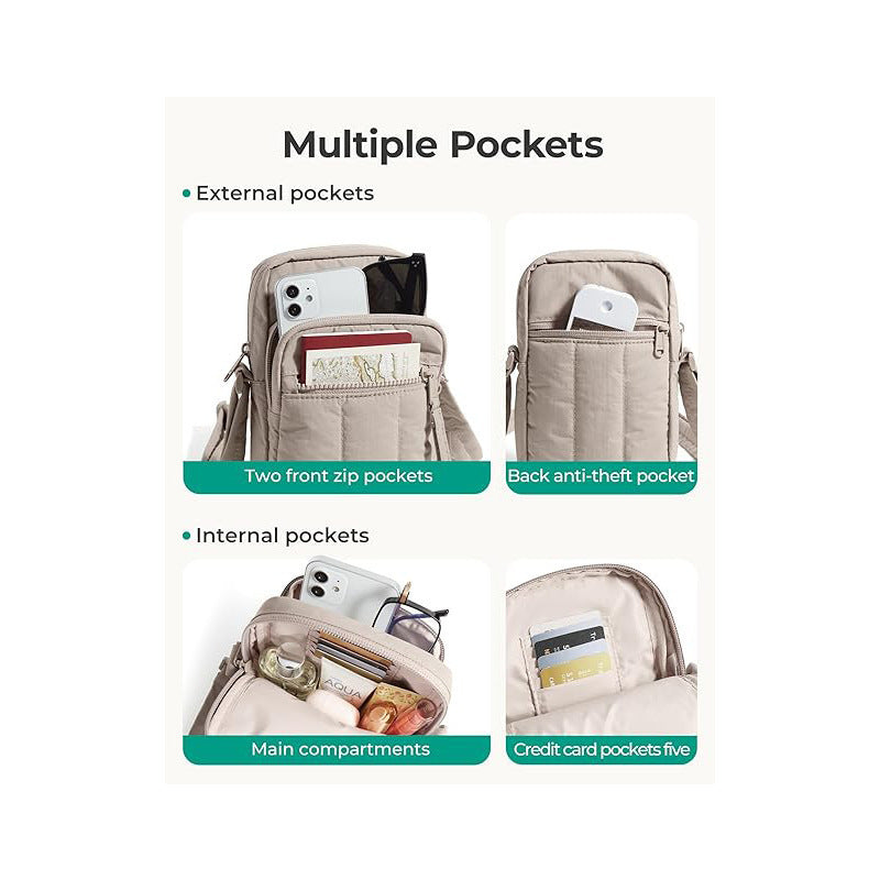 Compact shoulder bag with multiple compartments Kalsten