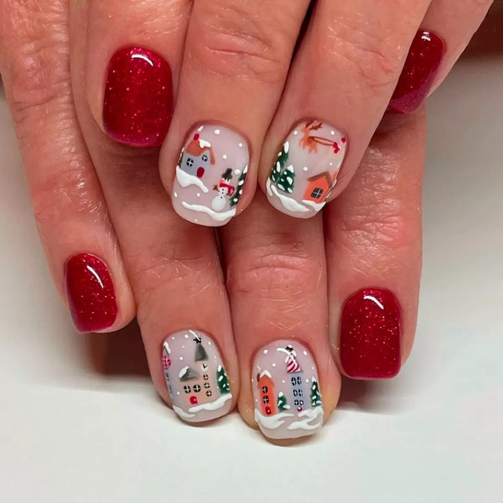 Art nail set with winter motif designs Kalsten