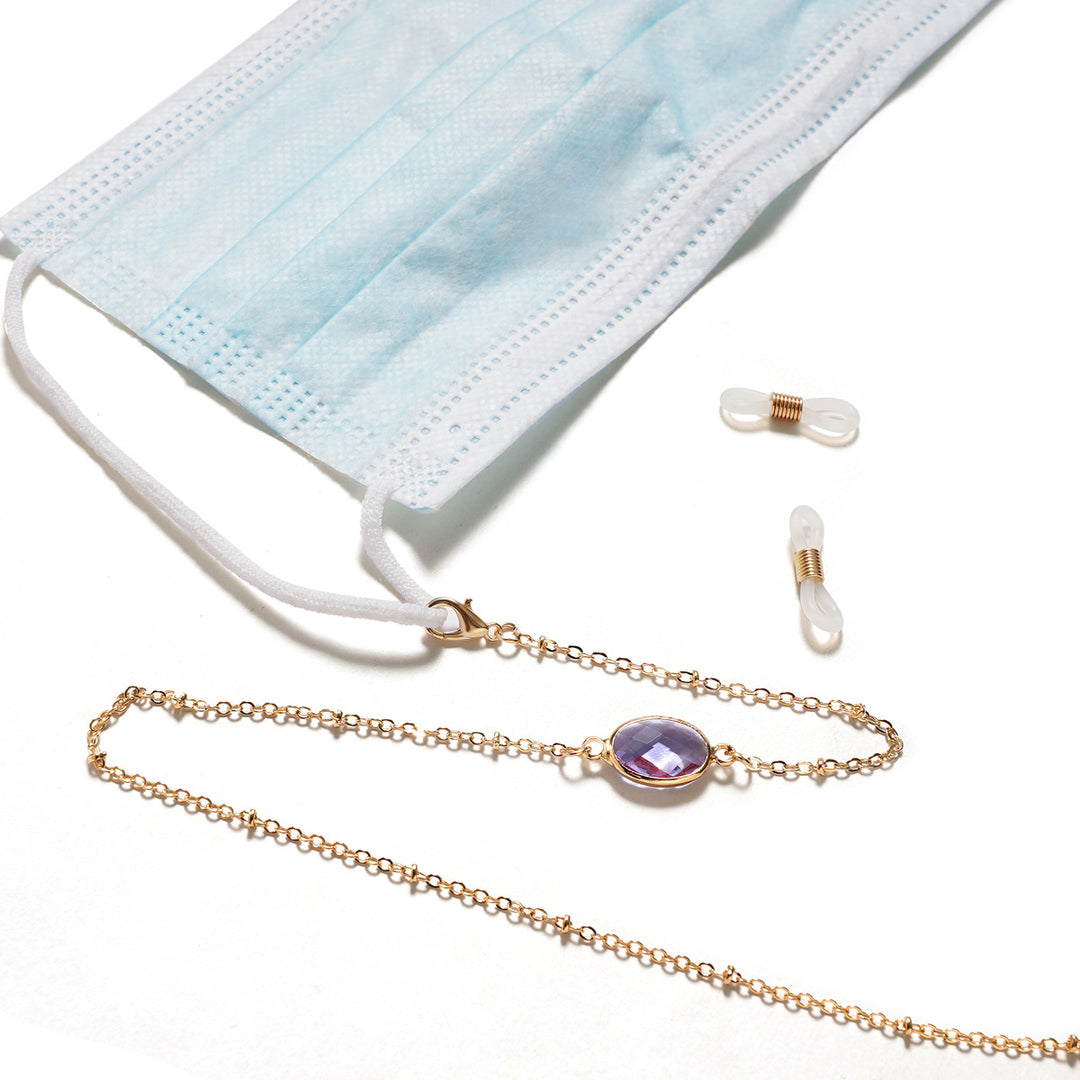 Chic Gemstone-Accented Eyewear Chain Kalsten