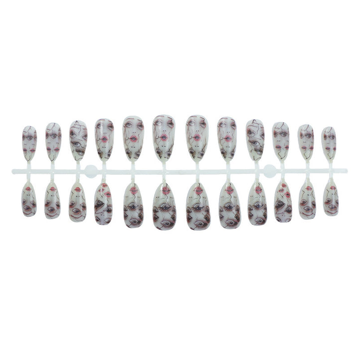 Artificial nail set with unique facial designs Kalsten