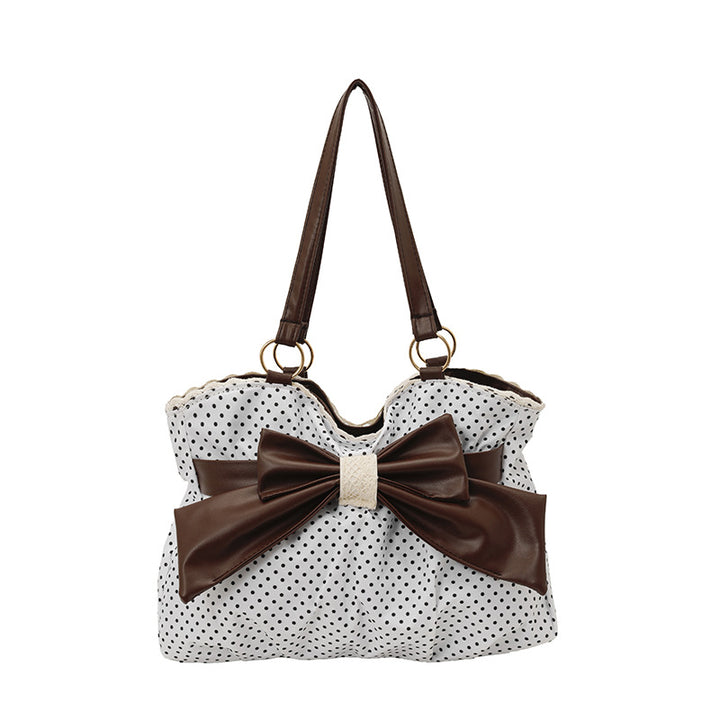 WoBow-Embellished Polka Dot Handbag Kalsten