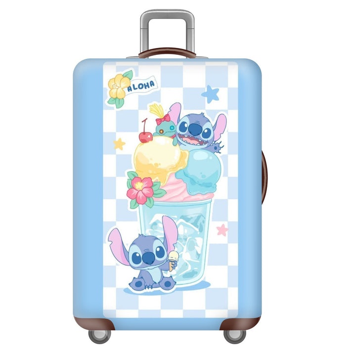 Unisex hard-shell luggage with trendy dog motif Kalsten