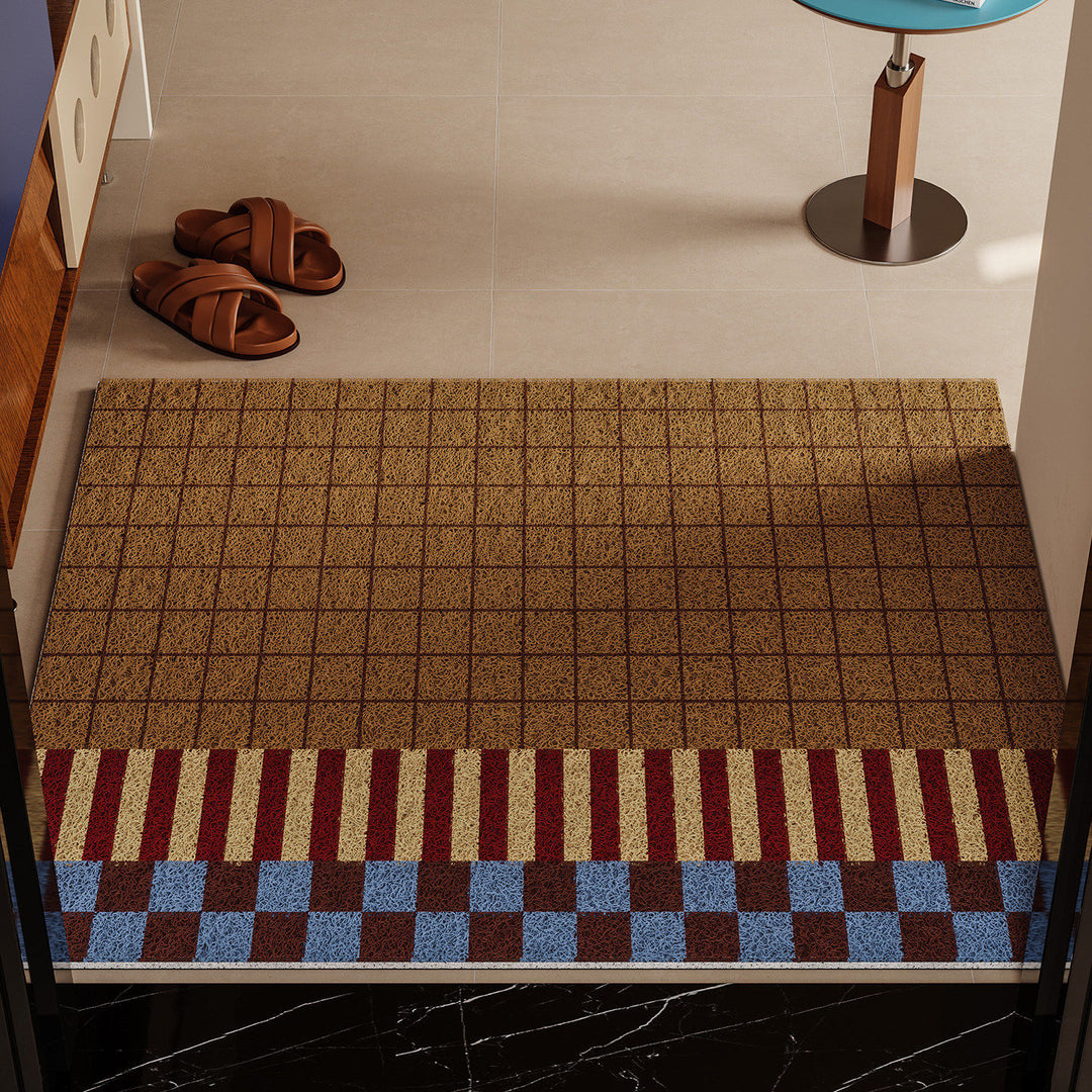 Checkerboard Patterned Entrance Mat