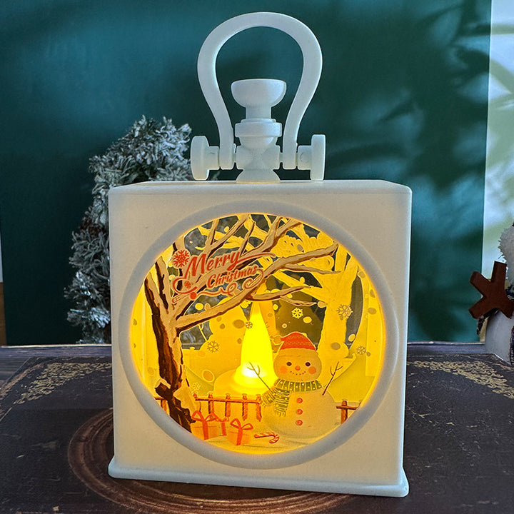 Decorative Christmas lantern with LED lighting