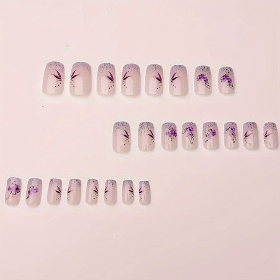 Elegant Floral Design Acrylic Nail Art Enhancements Kalsten