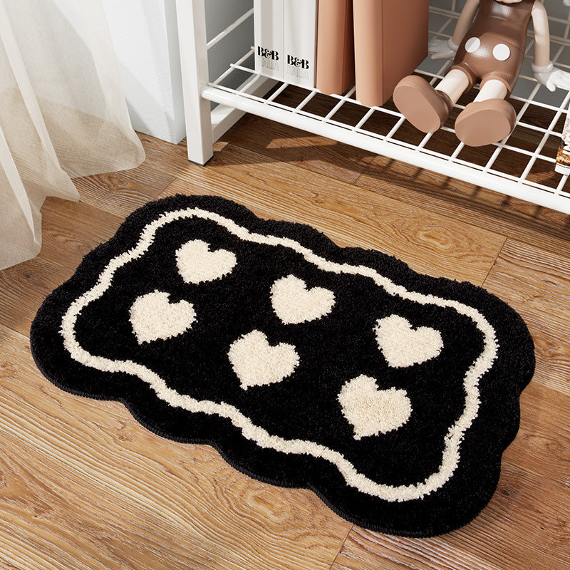 Heart Pattern Bath Mat Kalsten
