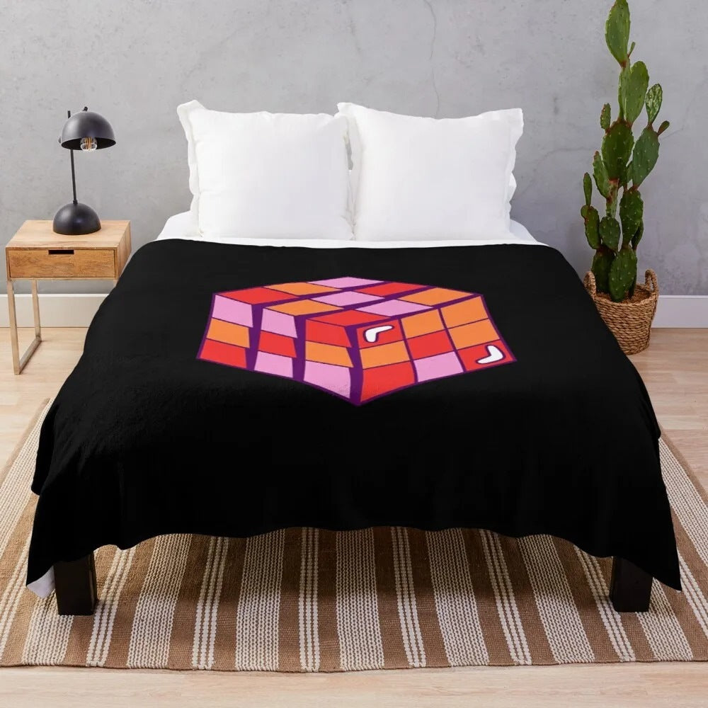 Contemporary Graphic Print Fleece Blanket
