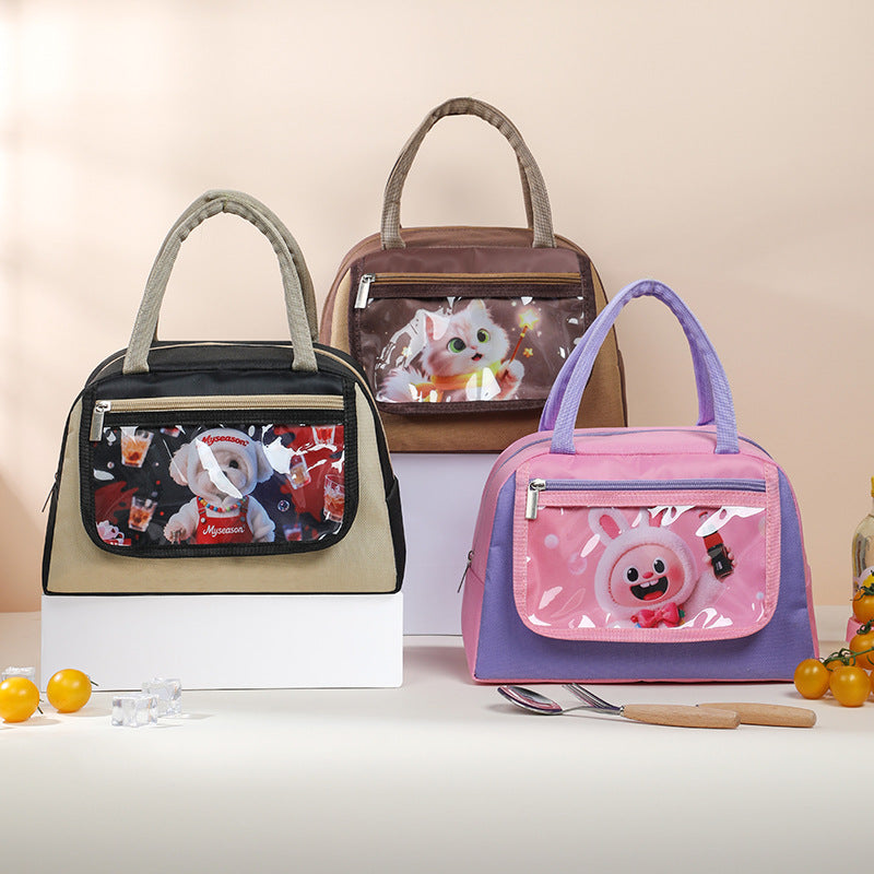 Cute Cat-Themed Insulated Lunch Carrier