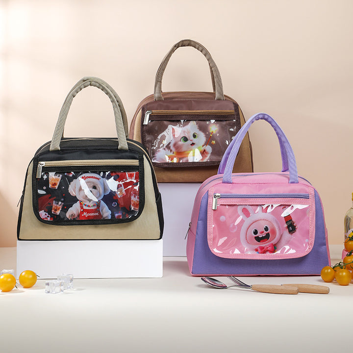 Cute Cat-Themed Insulated Lunch Carrier