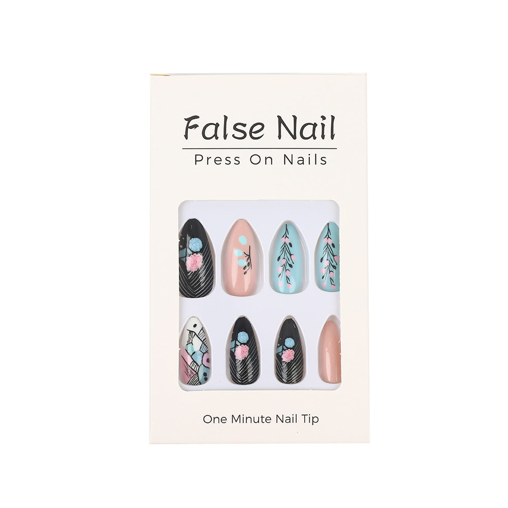 Artificial nails with floral accents Kalsten
