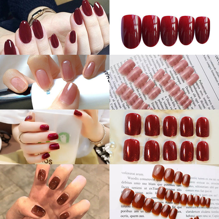 Glossy Long-Lasting Press-On Nail Set Kalsten 1790727288