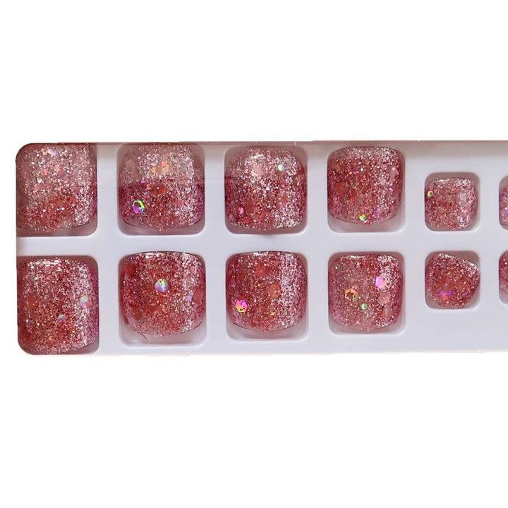 Glittery Press-On Toenails Kalsten 1790727124