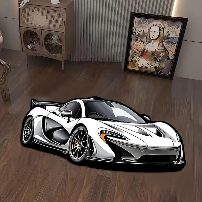 Sports Car-Themed Area Rug