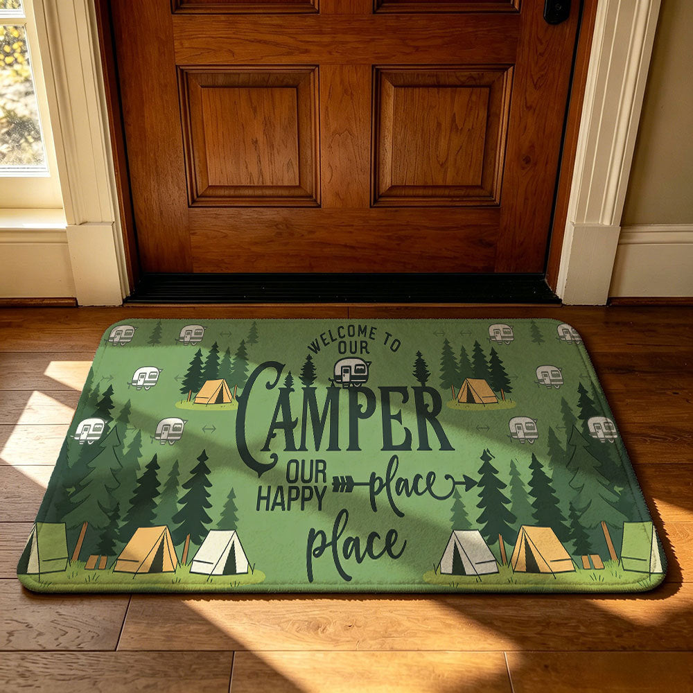 Artistic Outdoor-Themed Welcome Mat