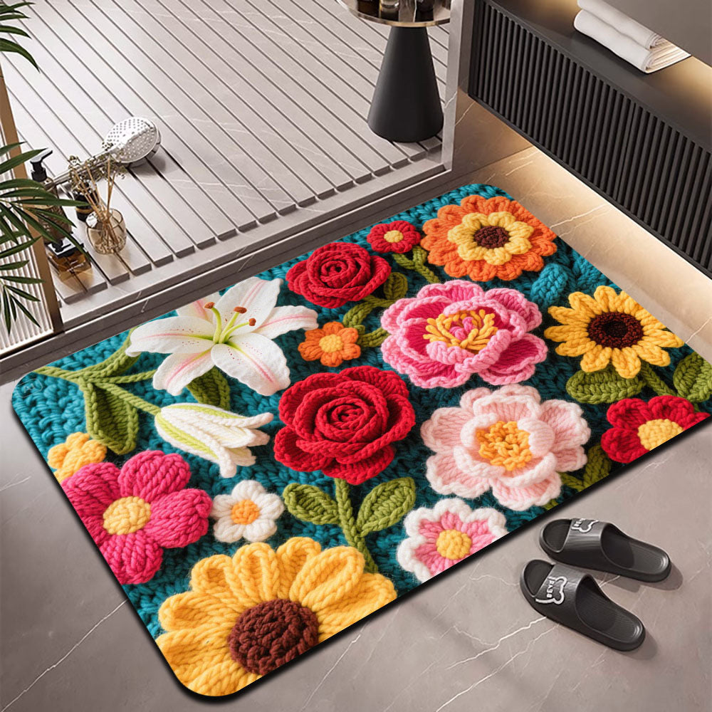 Floral Design Entrance Mat