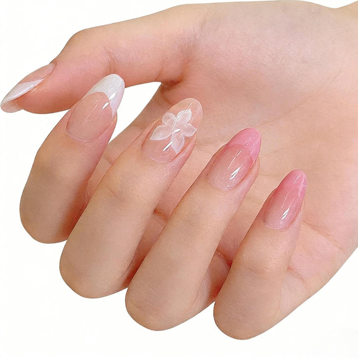 Artistic Floral Press-On Nail Design Kalsten
