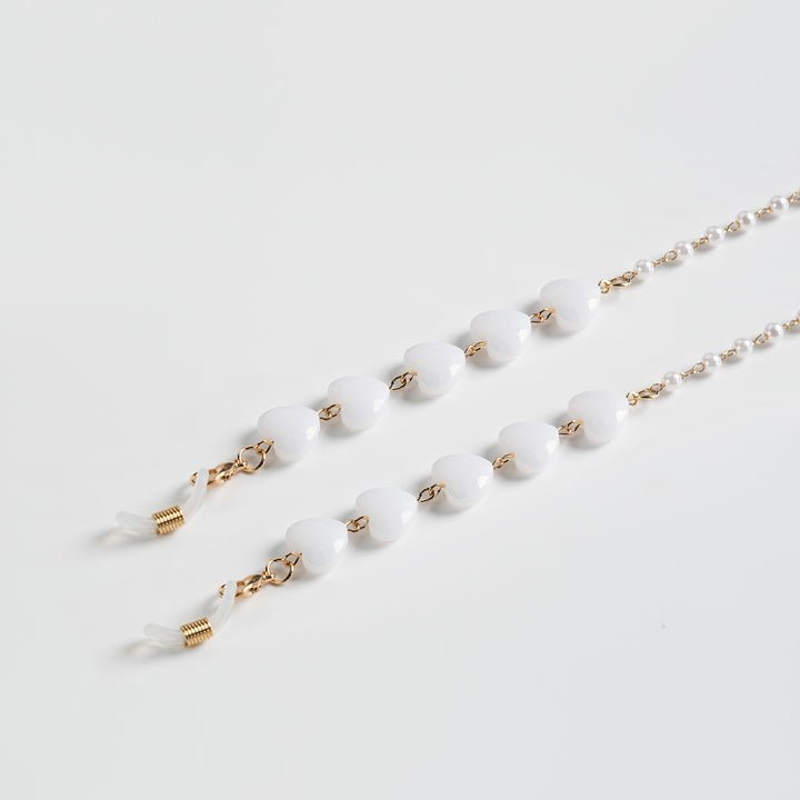 Heart-Shaped Beaded Eyewear Chain Kalsten