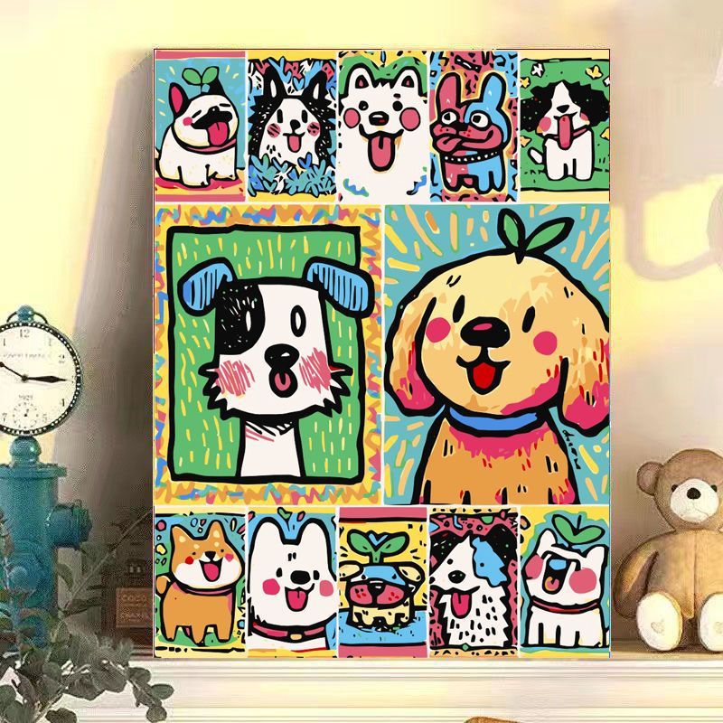 Playful Cat-Themed Canvas Wall Art Kalsten