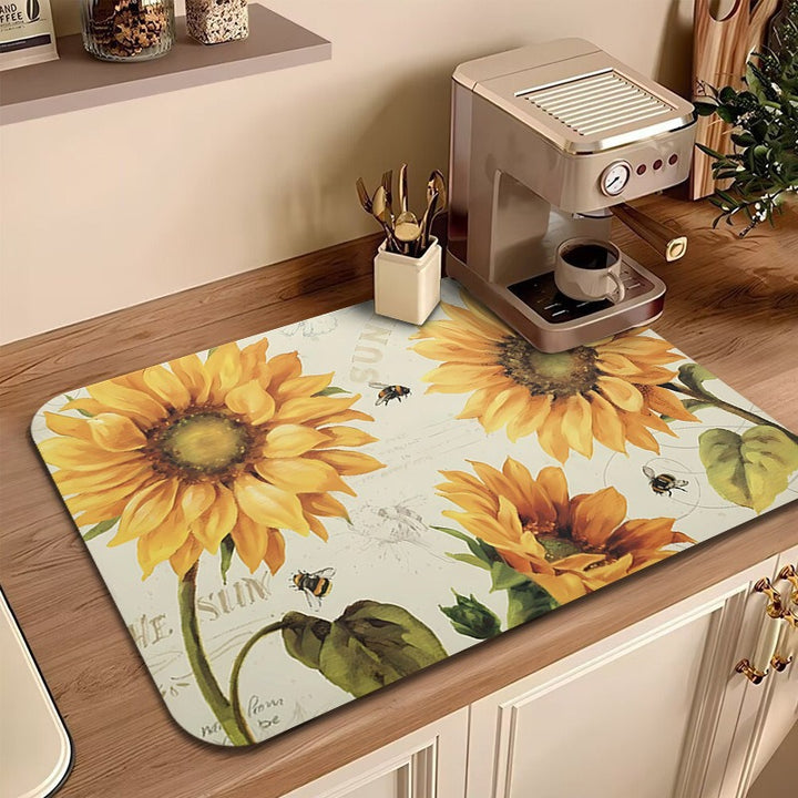Floral Printed Kitchen Mat Kalsten